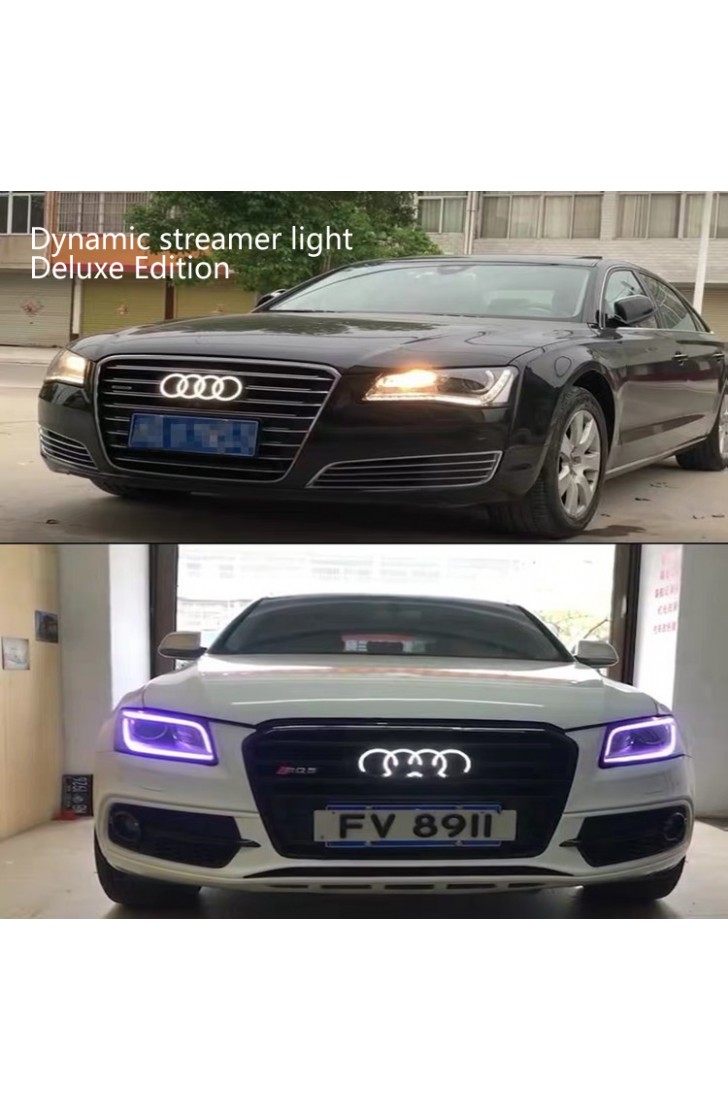 Dynamic Illuminated glowing Emblem badge logo for Audi A1 A3 A4 A5 A7 Q1 Q3 Q5 Q5L Q7 S3 S4 S5 car