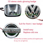 5D Stereo Car Golowing Badge Light （ static effect !）