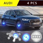 For Au'di Car Wheel Hub Center Caps Floating LED Light (4pcs)