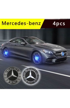 For Mercedes'benz Car Wheel Hub Center Caps Floating LED Light (4pcs)