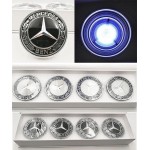 For Mercedes'benz Car Wheel Hub Center Caps Floating LED Light (4pcs)