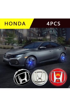 For Hon'da Car Wheel Hub Center Caps Floating LED Light (4pcs)