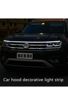 Car led hood light dynamic effect front grille through lamp