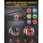 Car Motorcycle Dynamic Devil Eyes Led Lights Universal Headlight Upgrade kit (2pcs)