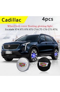 For Cadi‘llac Car Wheel Hub Center Caps Floating LED Light (4pcs)