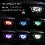 APP Control 64 RGB Colour Dynamic Glowing bage for Cadi/llac