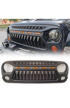 Front grill with LED lights for Wrangler