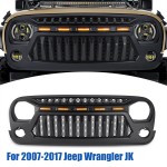 Front grill with LED lights for Wrangler