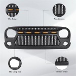 Front grill with LED lights for Wrangler