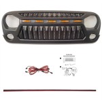 Front grill with LED lights for Wrangler