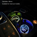 2PCS car LED luminous water coaster USB 7 color gradient