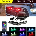 Tacoma car 2016-2021 front grille decorate led light RGB colour APP control 4pcs/set