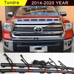 Tundar car 2014-2020 front grille hood Yellow bead light