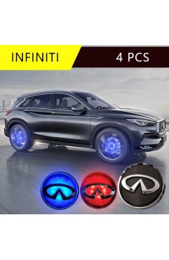 For In'finiti Car Wheel Hub Center Caps Floating LED Light (4pcs)