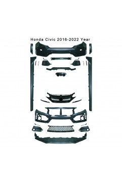 Hon'da Civic 2016-2022 Year Change into Type-R Modify full body kit